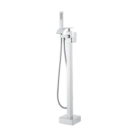 VEVOR Freestanding Bathtub Faucet, Floor Mount, Freestanding Tub Filler, Shower Mixer Taps, Two Water Modes, 360¬∞ Swivel Spout, for Bathing & Showeri