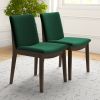 Laura Mid-Century Modern Solid Wood Dining Chair (Set of 2)