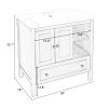 [VIDEO] 30" Bathroom Vanity with Sink, Bathroom Storage Cabinet with Doors and Drawers, Solid Wood Frame, Ceramic Sink, Grey (OLD SKU: JL000002AAG)