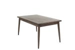 Contemporary Walnut Finish 1pc Dining Table Only Solid wood Rectangle Table Melamine MDF Dining Room Furniture