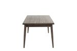 Contemporary Walnut Finish 1pc Dining Table Only Solid wood Rectangle Table Melamine MDF Dining Room Furniture