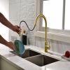 Touch Kitchen Faucet with Pull Down Sprayer-Brushed Gold