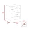 Philadelphia Nightstand, Two Drawers, Concealed Shelf