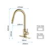 Touch Kitchen Faucet with Pull Down Sprayer-Brushed Gold