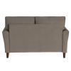 Brown Velvet Upholstery 1pc Comfort Loveseat Plush Seatbacks Tufted Detail Solid Wood Frame Modern Living Room Furniture