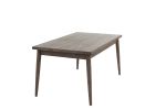 Contemporary Walnut Finish 1pc Dining Table Only Solid wood Rectangle Table Melamine MDF Dining Room Furniture