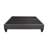 Contemporary 14 in. Platform Mattress Foundation, Queen Size Upholstered Bed Frame Base, Dark Gray