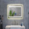 LED Bathroom Mirror with Lights, 40√ó24 Inch Smart Vanity Mirrors,Lighted Wall Mounted Anti-Fog Dimmable Mirror,Adjustable White/Warm/Natural Lights(H