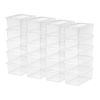 5 Qt. (1.25 gal.) Small Stackable Plastic Closet Storage Box, Clear, Set of 20