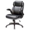 Modern Adjustable Office Chair, Leather Upholstered Swivel Chair for Office Room, Gray