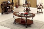 Traditional Style Brown Cherry 1pc SIDE TABLE Open Bottom Shelf Ornate Design Living Room Furniture