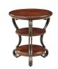 Traditional Style Brown Cherry 1pc SIDE TABLE Open Bottom Shelf Ornate Design Living Room Furniture