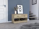 Tulip Storage Bench, Two Drawers, Two Shelves