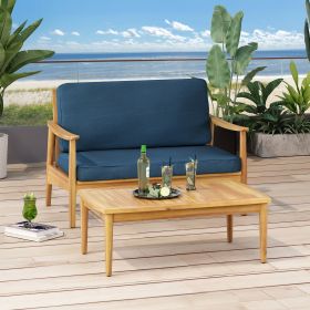 WILLOWBROOK LOVESEAT + COFFEE TABLE (Color: as Pic)