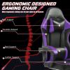 Gaming Chair, Computer Chair with Wheels, Adjustable Height Pu Leather Gamer Chair Office Desk Chair, Ergonomic Video Game Chair for Adults