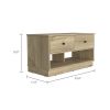 Tulip Storage Bench, Two Drawers, Two Shelves