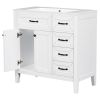 36' Bathroom Vanity with Sink Combo;  White Bathroom Cabinet with Drawers;  Solid Frame and MDF Board