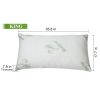 2Pcs Bamboo Memory Foam Pillow Hypoallergenic Bed Pillow For Head Neck Rest Sleeping Shredded Pillow Washable Cover Queen Size Pillow